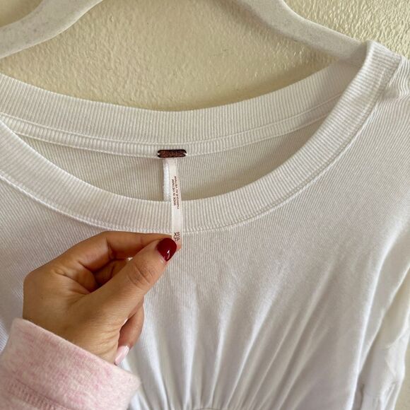 Free People Time Traveler White Long Sleeve Top XS - Picture 7 of 12